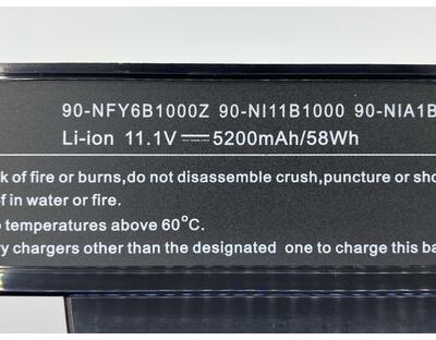 Аккумуляторная батарея для ноутбука Asus 90-NFY6B1000Z A9 11.1V Black 5200mAh OEM - фото 3
