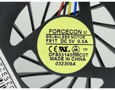 Вентилятор для ноутбука Asus M60, M60J, M60P, M60JV, M60V, M60VP, X62J, X62JV, X62V, X62VP, 5V 0.5A 4-pin Forcecon - фото 3