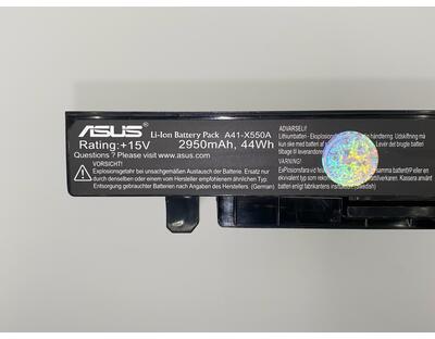 Акумуляторна батарея для ноутбука Asus A41-X550A 15V Black 2900mAh Orig - фото 3