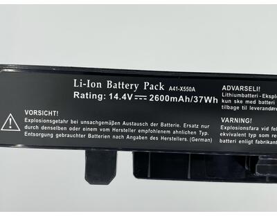 Акумуляторна батарея для ноутбука Asus A41-X550A 14.4V Black 2600mAh OEM - фото 3