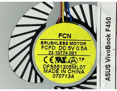 Вентилятор для ноутбука Asus VivoBook A450, F450, K450V, X450, 5V 0.5A 4-pin FCN - фото 3