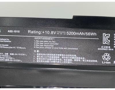 Аккумуляторная батарея для ноутбука Asus A31-1015 Eee PC 1015 10.8V Black 5200mAh OEM - фото 3