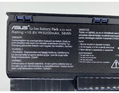 Акумуляторна батарея для ноутбука Asus A32-N56 10.8V Black 5200mAh Orig - фото 3