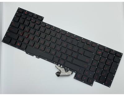Клавиатура для ноутбука Asus G751, G751JM, G751JL, G751JT, G751JY с подсветкой (Light), Black, (No Frame) RU - фото 2