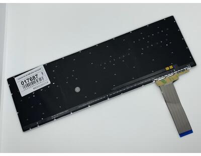 Клавиатура для ноутбука Asus (N550) с подсветкой (Light), Silver, (No Frame) RU/EN