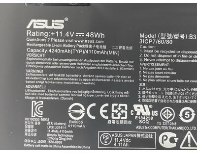Аккумуляторная батарея для ноутбука Asus ASUS ZenBook UX310, UX410 B31N1535 11.4V Black 4110mAh Orig - фото 3