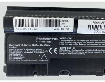 Аккумуляторная батарея для ноутбука Asus A32-1025 Eee PC 1025C 10.8V Black 5200mAh OEM - фото 3
