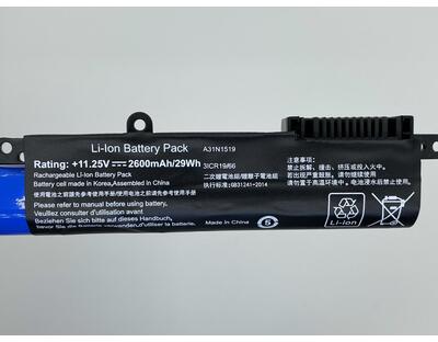 Акумуляторна батарея для ноутбука Asus A31N1519 X540LA 11.25V Black 2600mAh OEM - фото 3