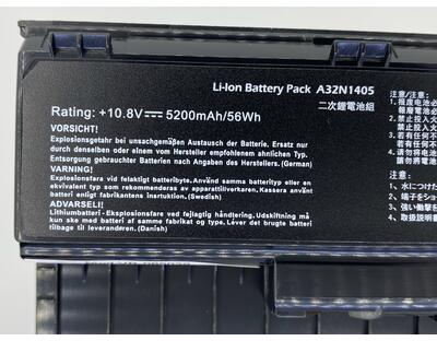 Акумуляторна батарея для ноутбука Asus A32N1405 GL771 10.8V Black 5200mAh OEM - фото 3