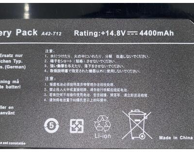 Акумуляторна батарея для ноутбука Asus A42-T12 14.8V Black 4400mAh OEM - фото 3