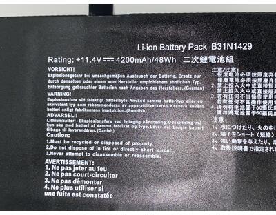 Акумуляторна батарея для ноутбука Asus B31N1429 K501 11.4V Black 4200mAh OEM - фото 3