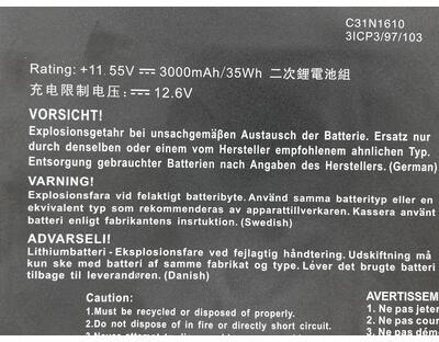 Аккумуляторная батарея для ноутбука Asus C31N1610 ZenBook UX330 11.55V Black 3000mAh OEM - фото 3