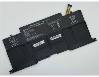 Аккумуляторная батарея для ноутбука Asus C22-UX31 UX31-2S2P 7.4V Black 6840mAh OEM