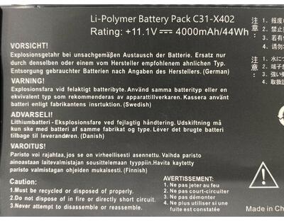 Аккумуляторная батарея для ноутбука Asus C31-X402 VivoBook X402 11.1V Black 4000mAh OEM - фото 3