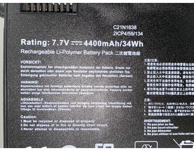 Акумуляторна батарея для ноутбука Asus C21N1638 F442U, A480U 7.7V Black 4400mAh OEM - фото 3