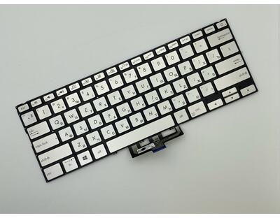 Клавиатура для ноутбука Asus ZenBook UX433FA с подсветкой (Light), Silver, (No Frame) RU - фото 2