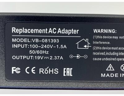 Блок живлення для ноутбука Asus 45W 19V 2.37A 3.0x1.1mm 40JW24K03EW OEM - фото 3