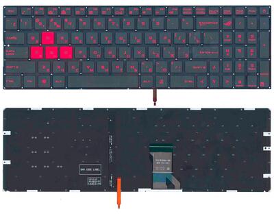Клавиатура для ноутбука Asus ROG (GL702) с подсветкой (Light), Black, (No Frame) RU