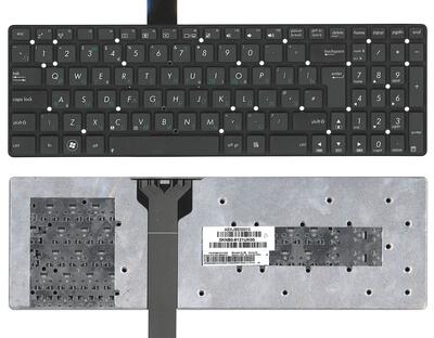 Клавиатура для ноутбука Asus (K55, X501) Black, (No Frame) RU (вертикальный энтер)