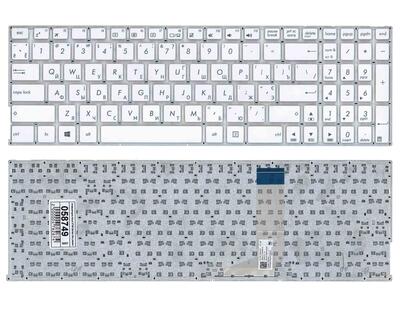 Клавиатура для ноутбука Asus (X756) White, (No Frame), RU горизонтальный Enter