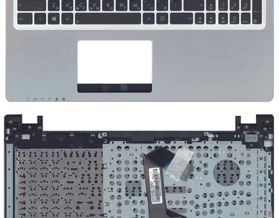 Клавиатура для ноутбука Asus (K56) Black, (Silver TopCase), RU