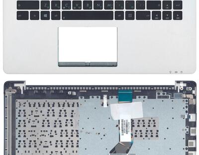 Клавиатура для ноутбука Asus VivoBook (S451LB) Black, с топ панелью (Silver), RU