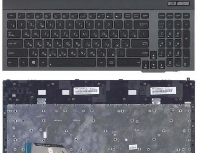 Клавиатура для ноутбука Asus G55, G55V, G55VW с подсветкой (Light), Black, (Black Frame) RU