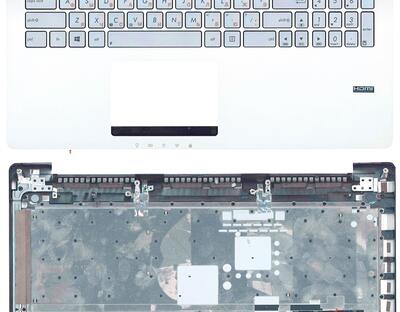 Клавиатура для ноутбука Asus (N550) с топ панелью, с подсветкой (Light), Silver, RU