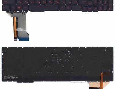 Клавиатура для ноутбука Asus (FX553VE) с подсветкой (Light), Black, RU - фото 5
