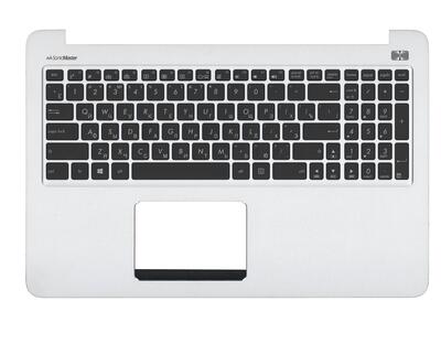 Клавиатура для ноутбука Asus (K501L) Black, с подсветкой (Light) с топ панелью (Silver), RU - фото 2