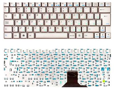 Клавиатура для ноутбука Asus (U1, U1E, U1F, U2, U2E) Silver, RU