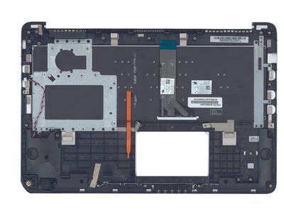 Клавиатура для ноутбука Asus (K501L) Black, с подсветкой (Light) с топ панелью (Silver), RU - фото 3