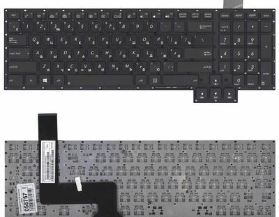 Клавиатура для ноутбука Asus (G750), Black, (No Frame) RU
