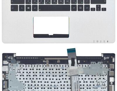 Клавиатура Asus VivoBook (S300LA) Black, с топ панелью (Silver), RU
