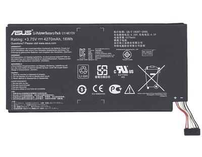 Аккумуляторная батарея для планшета Asus C11-ME172V Fonepad 7in 3.75V Black 4270mAh Orig