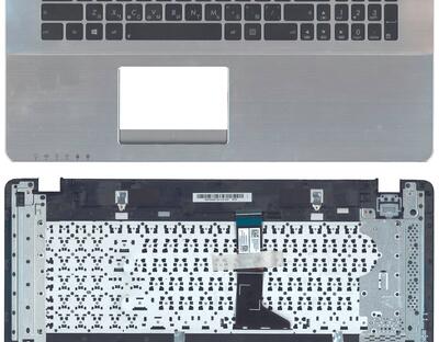 Клавиатура для ноутбука Asus (X750LN) Black, (Silver TopCase), RU