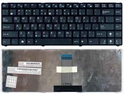 Клавиатура для ноутбука Asus (UL20, UL20A, UL20FT) Black, (Silver Frame) RU
