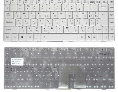 Клавиатура для ноутбука Asus (U3, F6, F9) White, RU (вертикальный энтер)