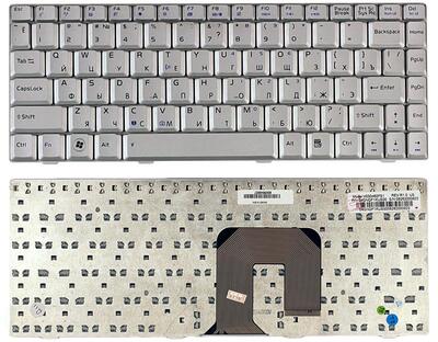 Клавиатура для ноутбука Asus (U3, F6, F9) Silver, RU