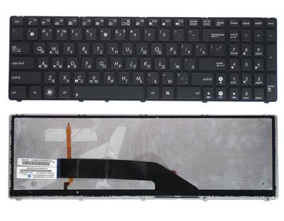 Клавиатура для ноутбука Asus (K50, K60, K70) с подсветкой (Light), Black, (Black Frame) RU - фото 5