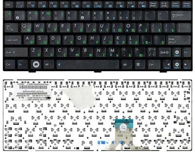 Клавиатура для ноутбука Asus EEE PC (1000H) Black, (Black Frame) RU - фото 5