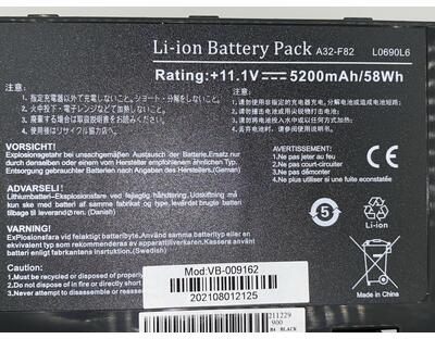 Акумуляторна батарея для ноутбука Asus A32-F82 F52 11.1V Black 5200mAh OEM - фото 3