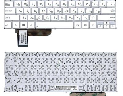 Клавіатура для ноутбука Asus VivoBook (X201E, S201, S201E, X201) White, (No Frame), RU