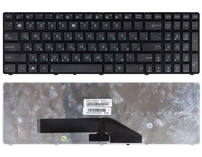 Клавиатура для ноутбука Asus (K50, K60, K70) Black, (Black Frame) RU