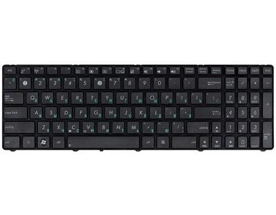 Клавиатура для ноутбука Asus (K50, K60, K70) Black, (Black Frame) RU - фото 2
