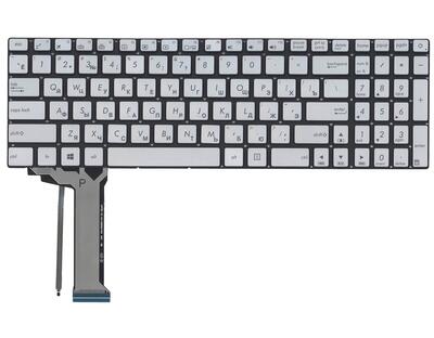 Клавиатура для ноутбука Asus (N551) с подсветкой (Light), Gray, (No Frame) RU - фото 6