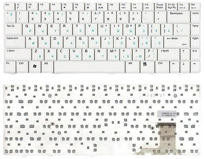 Клавиатура для ноутбука Asus (W3, W3J, A8, F8, N80) White, RU - фото 5