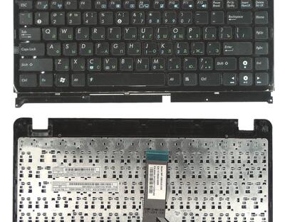 Клавиатура для ноутбука Asus EEE PC 1201, 1215, 1225, U20, VX6 Eee PC Lamborghini Black, (Black Frame) RU