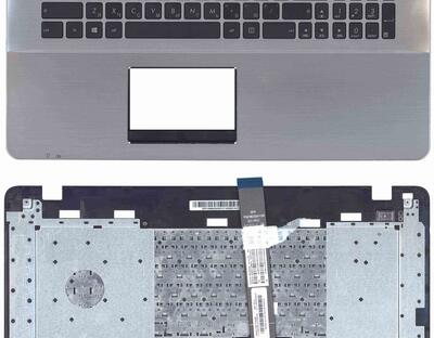 Клавиатура для ноутбука Asus (X751) Black, (Silver TopCase), RU