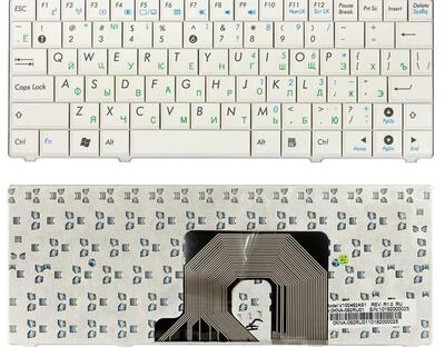 Клавиатура для ноутбука Asus EEE PC (90HA, 900SD, T91) White, RU